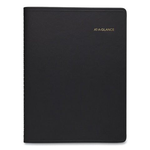 Weekly Appointment Book, 11 X 8.25, Black, 2021-2022