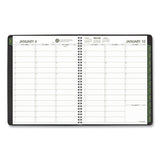 Recycled Weekly-monthly Classic Appointment Book, 11 X 8.25, Black, 2021