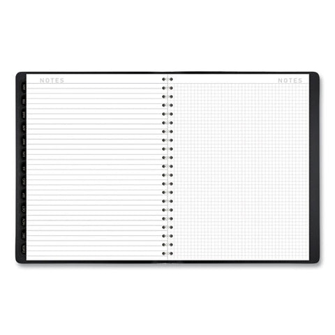 Contemporary Weekly-monthly Planner, Column, 11 X 8.25, Black Cover, 2022