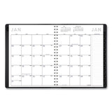 Contemporary Weekly-monthly Planner, Column, 11 X 8.25, Black Cover, 2022