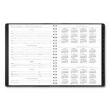 Contemporary Weekly-monthly Planner, Column, 11 X 8.25, Black Cover, 2022