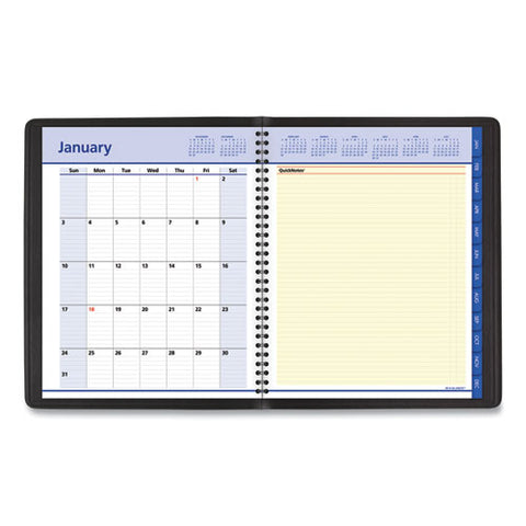 Quicknotes Weekly-monthly Appointment Book, 10 X 8, Black, 2021