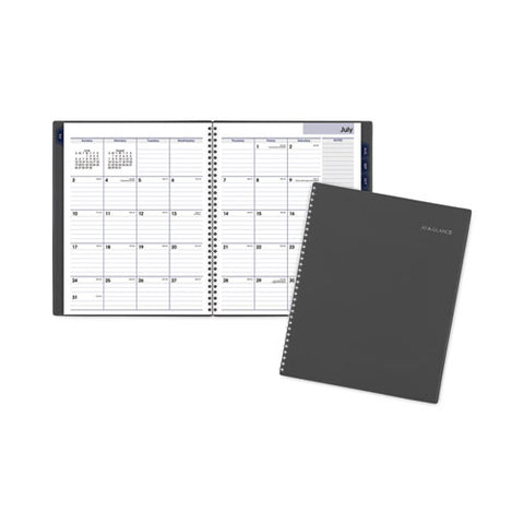 Dayminder Academic Monthly Desktop Planner, Twin-wire Binding, 11 X 8.5, Charcoal Cover, 12-month (july To June): 2023-2024