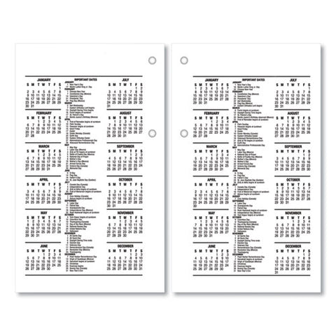 Recycled Desk Calendar Refill, 3.5 X 6, White, 2021