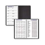 Daily Appointment Book With15-minute Appointments, 8.5 X 5.5, Black, 2021