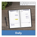 Daily Appointment Book With15-minute Appointments, 8.5 X 5.5, Black, 2021