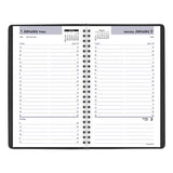 Daily Appointment Book With15-minute Appointments, 8.5 X 5.5, Black, 2021