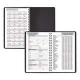 Block Format Weekly Appointment Book, 8.5 X 5.5, Black, 2021