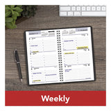 Block Format Weekly Appointment Book, 8.5 X 5.5, Black, 2021