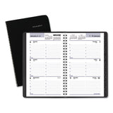 Block Format Weekly Appointment Book W-contacts Section, 8.5 X 5.5, Black, 2021