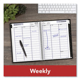 Hardcover Weekly Appointment Book, 11 X 8, Black, 2022