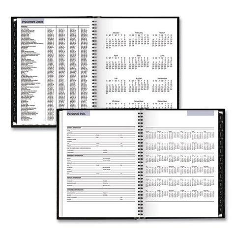 Hardcover Weekly Appointment Book, 11 X 8, Black, 2022