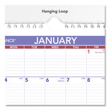 Monthly Wall Calendar With Ruled Daily Blocks, 8 X 11, White, 2022