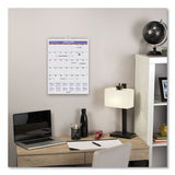 Monthly Wall Calendar With Ruled Daily Blocks, 8 X 11, White, 2022