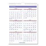 Monthly Wall Calendar With Ruled Daily Blocks, 8 X 11, White, 2022