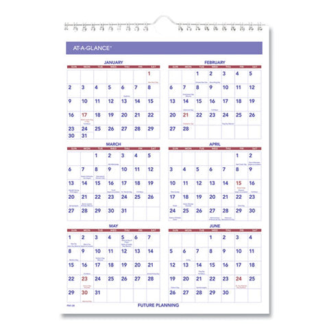 Monthly Wall Calendar With Ruled Daily Blocks, 8 X 11, White, 2022