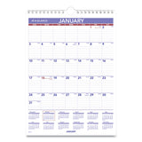 Monthly Wall Calendar With Ruled Daily Blocks, 8 X 11, White, 2022