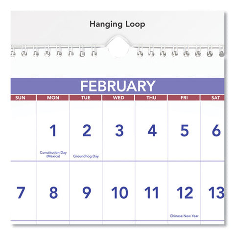 Horizontal-format Three-month Reference Wall Calendar, 24 X 12, 2022