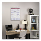 Monthly Wall Calendar With Ruled Daily Blocks, 12 X 17, White, 2022