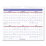 Monthly Wall Calendar, 15 X 12, Red-blue, 2021