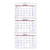 Move-a-page Three-month Wall Calendar, 12 X 27, Move-a-page, 2021