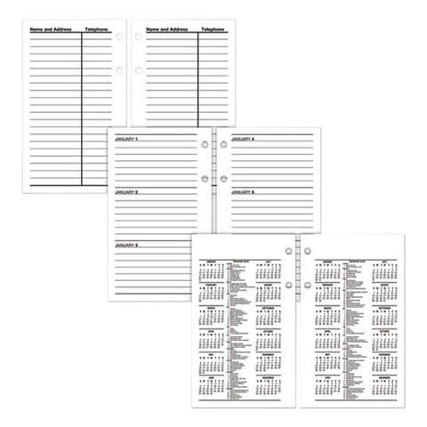 Financial Desk Calendar Refill, 3.5 X 6, White, 2021