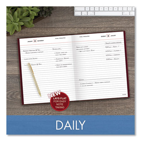 Standard Diary Daily Diary, Recycled, Red, 9.44 X 7.5, 2022