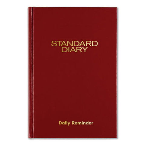 Standard Diary Recycled Daily Reminder, Red, 7.5 X 5.13, 2022