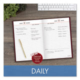 Standard Diary Recycled Daily Reminder, Red, 8.25 X 5.75, 2022