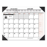 Two-color Monthly Desk Pad Calendar, 22 X 17, 2022