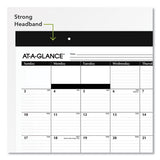 Monthly Refillable Desk Pad, 22 X 17, White, 2022