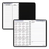 Daily Appointment Book With Open Scheduling, 8 X 5, Black, 2021