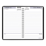 Daily Appointment Book With Open Scheduling, 8 X 5, Black, 2021