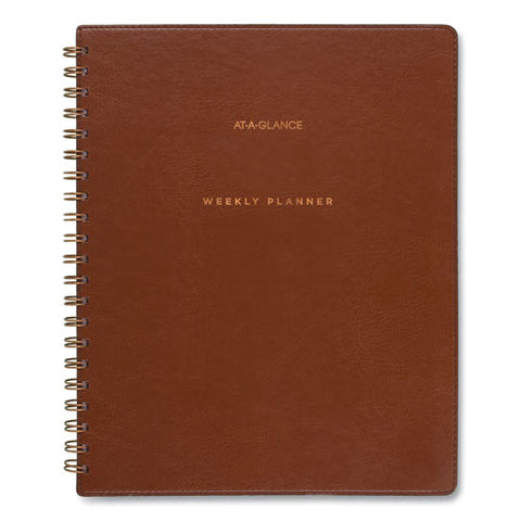 Signature Collection Academic Planner, 11.5 X 8, Distressed Brown, 2021-2022