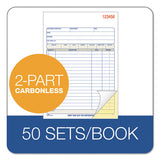 2-part Sales Book, 7 15-16 X 5 9-16, Carbonless, 50 Sets-book