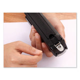 Inpower Spring-powered Premium Desktop Stapler, 28-sheet Capacity, Black-silver