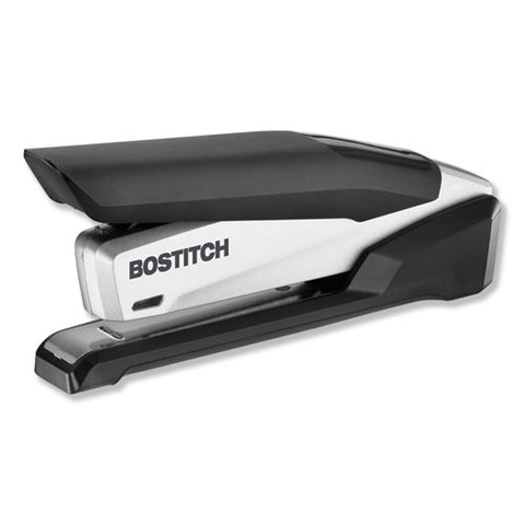 Inpower Spring-powered Premium Desktop Stapler, 28-sheet Capacity, Black-silver