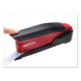 Inpower Spring-powered Desktop Stapler, 20-sheet Capacity, Red