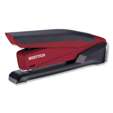 Inpower Spring-powered Desktop Stapler, 20-sheet Capacity, Red