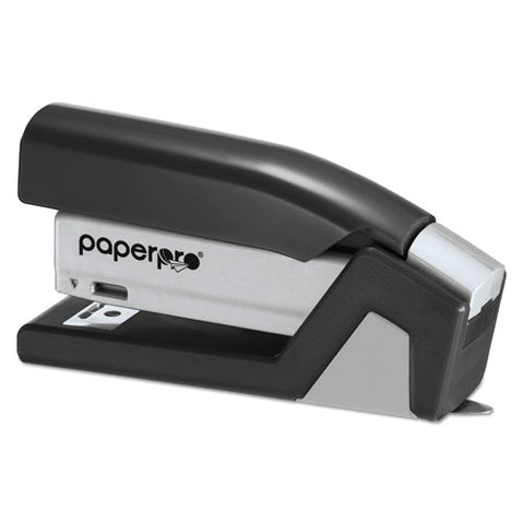 Injoy Spring-powered Compact Stapler, 20-sheet Capacity, Black