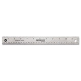 Stainless Steel Office Ruler With Non Slip Cork Base, 12"