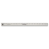 Stainless Steel Office Ruler With Non Slip Cork Base, 18"