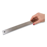 Stainless Steel Office Ruler With Non Slip Cork Base, 18"