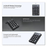 Wkb6010ub Wireless 18-key Numeric Usb Keypad, Black