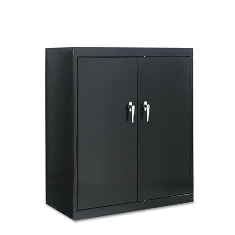 Assembled 42" High Storage Cabinet, W-adjustable Shelves, 36w X 18d, Black