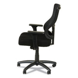 Alera Elusion Ii Series Mesh Mid-back Swivel-tilt Chair With Adjustable Arms, Up To 275 Lbs, Black Seat-back, Black Base