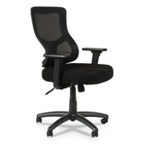 Alera Elusion Ii Series Mesh Mid-back Swivel-tilt Chair With Adjustable Arms, Up To 275 Lbs, Black Seat-back, Black Base