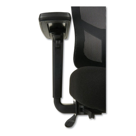 Alera Elusion Ii Series Mesh Mid-back Swivel-tilt Chair With Adjustable Arms, Up To 275 Lbs, Black Seat-back, Black Base