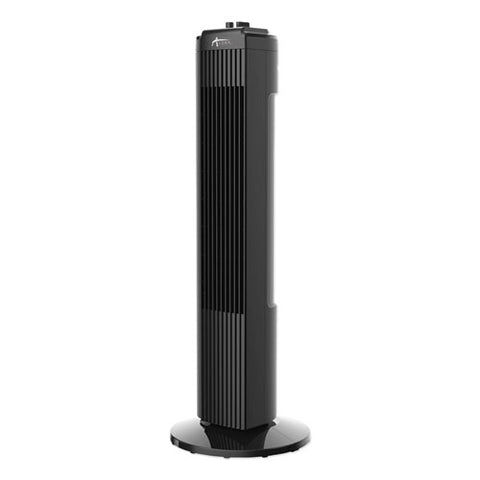 28" 3-speed Tower Fan, Plastic, Black