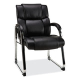 Alera Hildred Series Guest Chair, 25" X 28.94" X 37.8", Black Seat, Black Back, Chrome Base